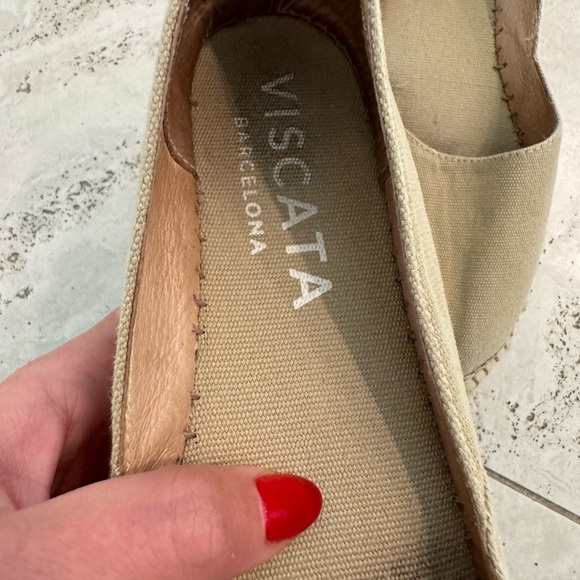 Viscata Rascassa Flat Espadrille Slip On Tan Sand Shoes - Picture 4 of 10
